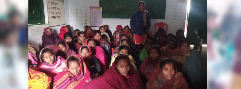 Training to adolescent girls on anaemia, mensural hygiene and other health issues of adolescence
