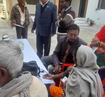 Blanket distribution and free Eye camp