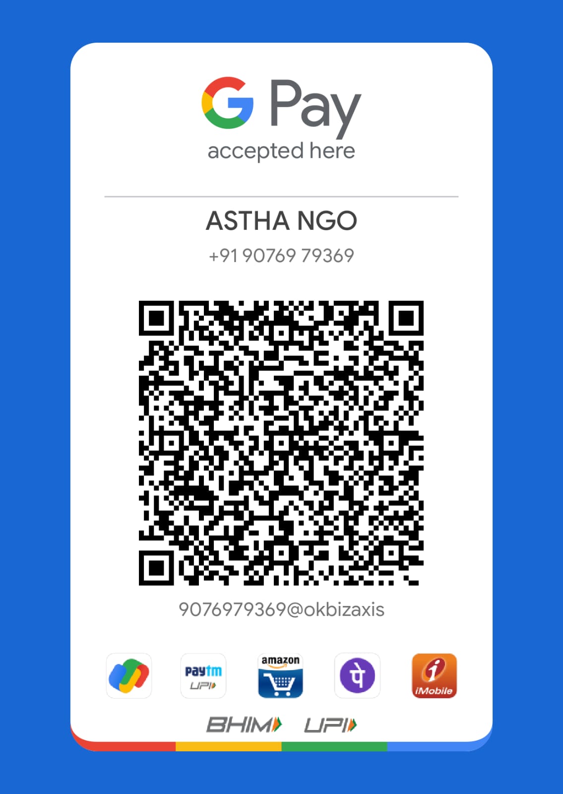 ASTHA QR Code For Donation